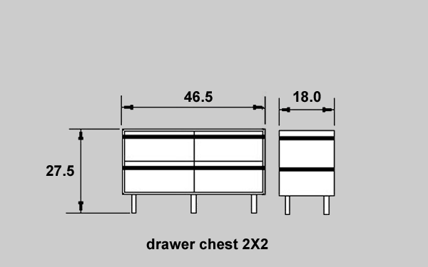 Chest of drawers 2x2