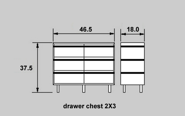 Chest of drawers 2x3